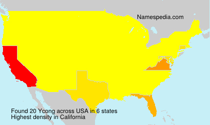Surname Ycong in USA