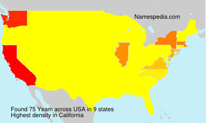 Surname Yeam in USA