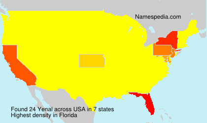 Surname Yenal in USA