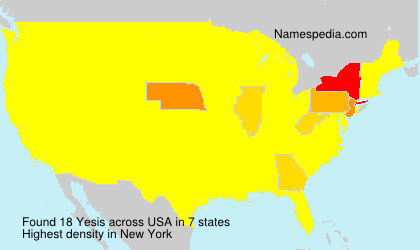Surname Yesis in USA