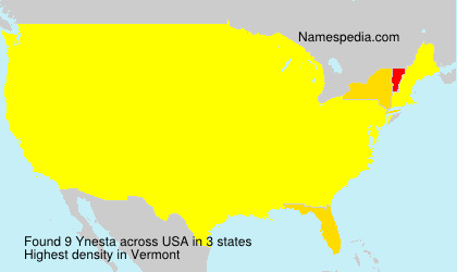 Surname Ynesta in USA