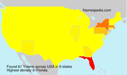 Surname Yolene in USA