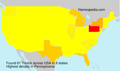 Surname Yonick in USA
