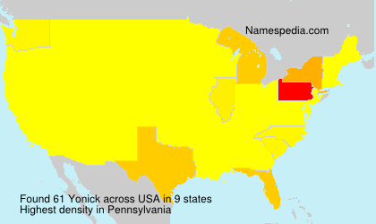 Surname Yonick in USA Surname Yonick in USA