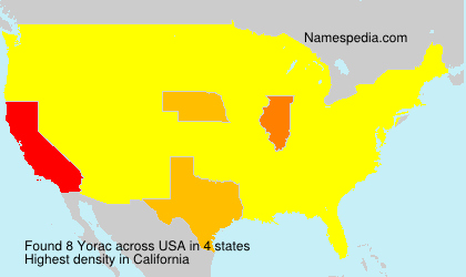 Surname Yorac in USA Surname Yorac in USA
