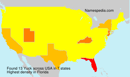 Surname Yuck in USA