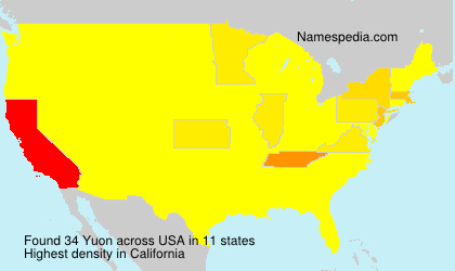 Surname Yuon in USA