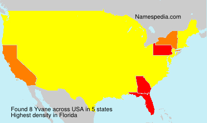 Surname Yvane in USA