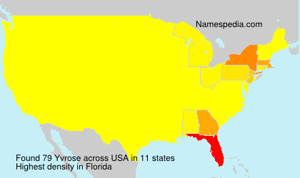 Surname Yvrose in USA