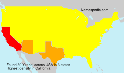 Surname Yzabal in USA Surname Yzabal in USA