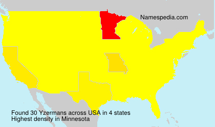 Surname Yzermans in USA