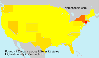 Surname Zaccara in USA