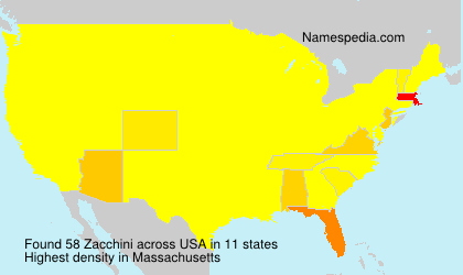 Surname Zacchini in USA