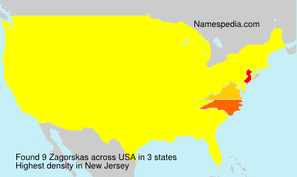 Surname Zagorskas in USA