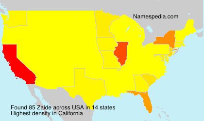 Surname Zaide in USA