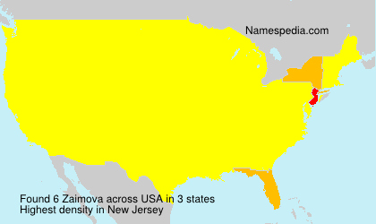 Surname Zaimova in USA