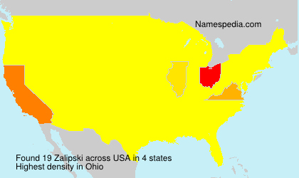 Surname Zalipski in USA