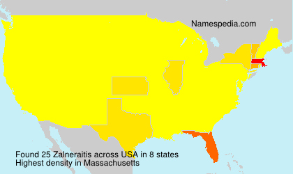 Surname Zalneraitis in USA