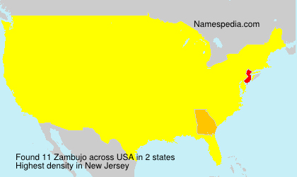 Surname Zambujo in USA