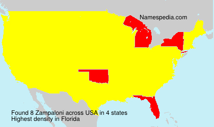 Surname Zampaloni in USA