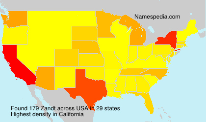 Surname Zandt in USA