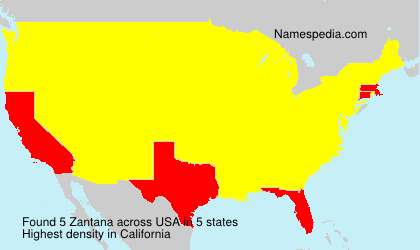 Surname Zantana in USA Surname Zantana in USA