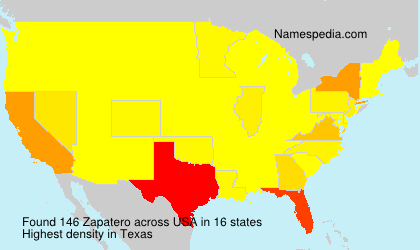 Surname Zapatero in USA
