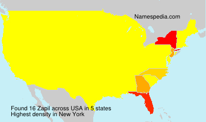 Surname Zapil in USA