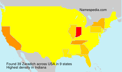 Surname Zaradich in USA