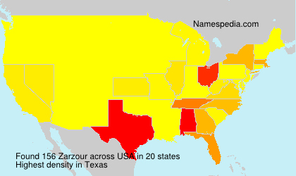 Surname Zarzour in USA
