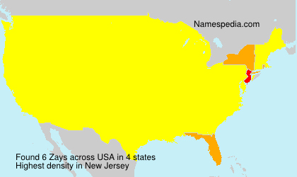 Surname Zays in USA