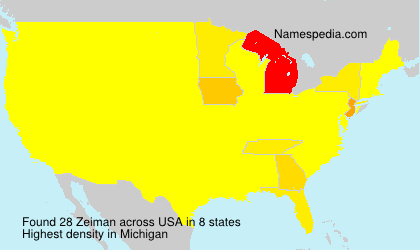 Surname Zeiman in USA