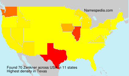 Surname Zenkner in USA