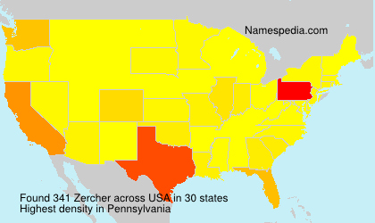 Surname Zercher in USA