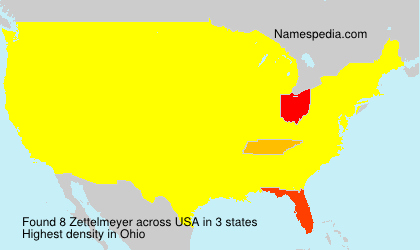 Surname Zettelmeyer in USA