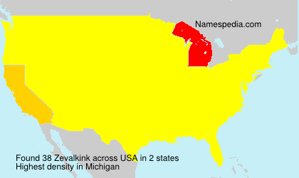 Surname Zevalkink in USA