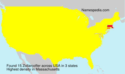 Surname Zollarcoffer in USA