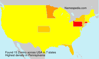 Surname Zonino in USA