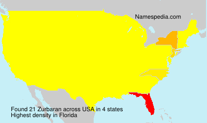 Surname Zurbaran in USA