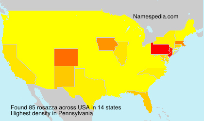Surname rosazza in USA