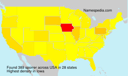 Surname sporrer in USA
